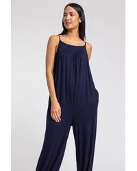 Roman - Strappy Full Length Jersey Jumpsuit - Lyst