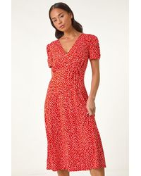 Roman Petite - Floral Ditsy Stretch Dress - Lyst