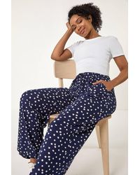 Roman Petite - Spot Print Wide Leg Stretch Trouser - Lyst