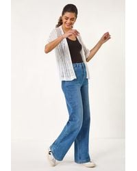 Roman - Stitch Short Sleeve Knit Cardigan - Lyst