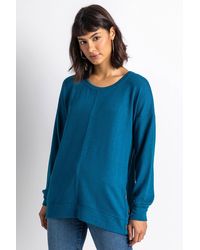 Roman - Button Side Detail Jersey Top - Lyst