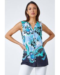 Roman - Paisley Contrast Border Print Top - Lyst