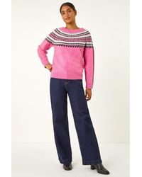 Roman - Pearl Embellished Printed Jumper - Lyst