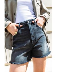 D.u.s.k - Frayed Hem Denim Shorts - Lyst