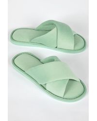 Roman - Cross Over Open Toe Slipper - Lyst