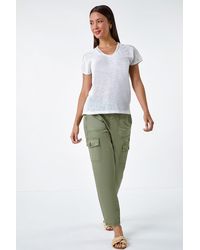Lilly-and-Hope - Lace Trim Stretch Jersey T-Shirt - Lyst