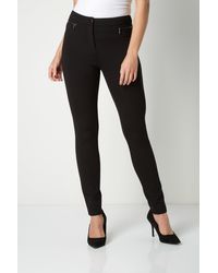 Roman - Long Leg Zip Detail Stretch Trouser - Lyst