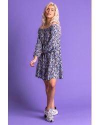 D.u.s.k - Ditsy Floral Bardot Dress - Lyst