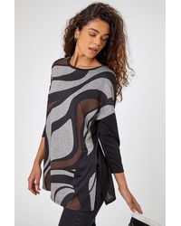 Roman - Swirl Print Tunic Top - Lyst