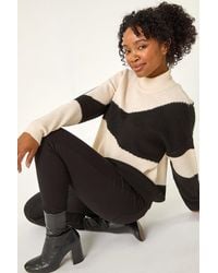 Roman Petite - Colour Block Knit Jumper - Lyst