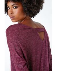 Roman - Sparkle Knit V-Neck Tunic Jumper - Lyst
