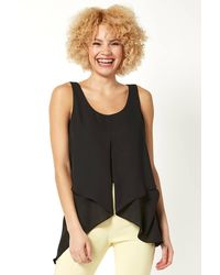 Roman - Asymmetric Sleeveless Vest Top - Lyst