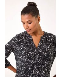 Roman - Speckled Print Stretch Shirt - Lyst