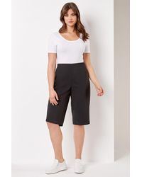 Roman Curve - Knee Length Elastic Waist Shorts - Lyst