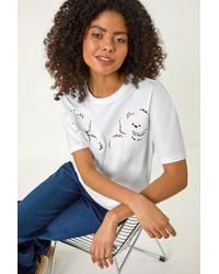 D.u.s.k - Floral Cut Out T-Shirt - Lyst