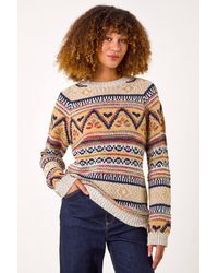 Roman - Jacquard Print Knit Jumper - Lyst