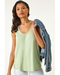 Roman - V-Neck Stretch Jersey Vest Top - Lyst