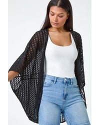 Roman - Textured Knit Cardigan Cover Up - Lyst