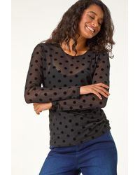 D.u.s.k - Spot Detail Mesh Top - Lyst