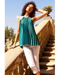 Roman - Pleated Halter Neck Top - Lyst