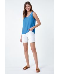 Roman - V-Neck Sleeveless Chiffon Vest Top - Lyst