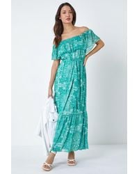 Roman - Paisley Print Tiered Maxi Dress - Lyst