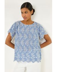Roman - Floral Broidery Top - Lyst