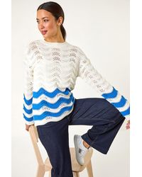 Roman - Chevy Pointelle Knit Jumper - Lyst