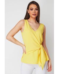 Roman - Side Tie V-Neck Vest Top - Lyst