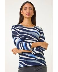 Roman - Ombre Animal Print Knit Jumper - Lyst