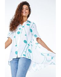 Roman - Spot Print Button Through Shirt - Lyst