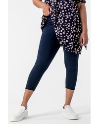 Roman Curve - Plain Elastic Waist Cropped Leggings - Lyst
