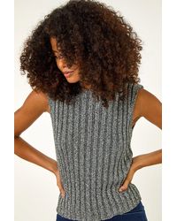 D.u.s.k - Ribbed Shimmer Knit Top - Lyst
