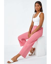 Roman - Cotton Denim Stretch Cropped Culottes - Lyst