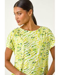 Roman - Abstract Print Bubble Hem Top - Lyst