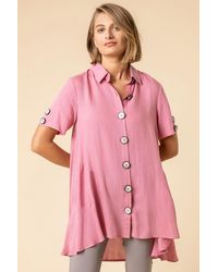 Roman - Asymmetric Button Detail Pocket Shirt - Lyst