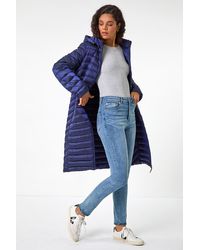 Roman - Longline Hooded Padded Coat - Lyst