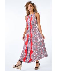 Roman Petite - Paisley Halterneck Maxi Dress - Lyst