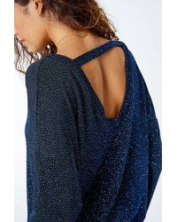 Roman - Stretch Glitter Blouson Top - Lyst