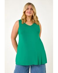 Roman Curve - Swing V-Neck Vest Top - Lyst