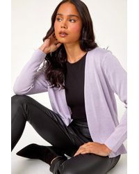 Roman Petite - Sparkle Open Knit Cardigan - Lyst
