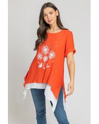 Roman - Dandelion Floral Hanky Hem Tunic Top - Lyst