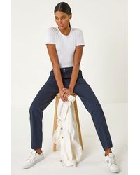 Roman - Cotton Full Length Stretch Trouser - Lyst