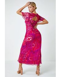 D.u.s.k - Paisley Print Cowl Neck Dress - Lyst