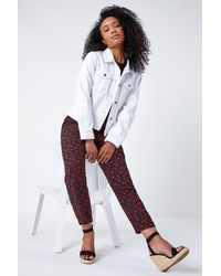 Roman Petite - Strawberry Tapered Stretch Trousers - Lyst