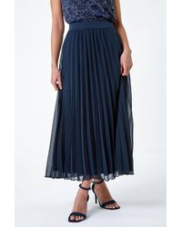 Roman - Petite Pleated Premium Maxi Skirt - Lyst