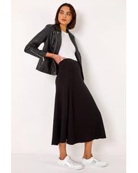 Roman - A-Line Pull On Stretch Skirt - Lyst