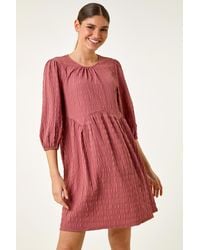 Roman - Bubble Textured A-Line Stretch Dress - Lyst