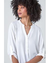 Roman - Longline Tunic Stretch Blouse - Lyst