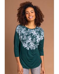 Roman - Floral Butterfly Print Top - Lyst